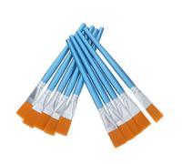 KALLORY Poils en Nylon 10 Pièces Set de Pinceaux de Peinture Manches en Bois Taille 21x2,3x1,3 Cm pour Garçon et Filles pour Peinture Acrylique pour Peinture Acrylique et Mélange sur