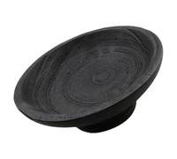 KALLORY Présentoir à Fruits Pied Surélevé Plateau Rustique Multifonctionnel Design Vintage en Bois Massif Noir pour Maison et Hôtels
