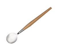 KALLORY Stainless Steel Salad Spoon With Wooden Handle Multifunctional Serving Utensil For Home Restaurants Catering