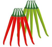 KALLORY Stylos Gel pour Écrire et Dessiner Lot de 12 Forme Piment Rouge et Vert en ABS, Design Ergonomique et Créatif et Garçons et Filles pour Étudiants