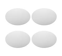 KALLORY Toiles Rondes Blanches et Usage en Studio Artistique pour Débutants Toile Tendue Réutilisable Facile à Nettoyer 40 Cm Lot de 4 pour Peinture à L'huile et Acrylique