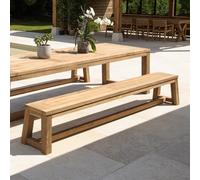 Kally - banc de jardin 270x35cm en bois teck recy ouleur naturelle