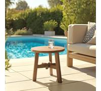 Kally - table d'appoint ronde en bois de teck recyclé naturel d47cm
