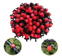 Kalolary 100 Pcs Goutteur Irrigation Réglable, Tête de gicleurs d'irrigation Irrigation Drippers Goutte À Goutte Arrosage Micro Gicleurs Emetteur Goutte Système pour Home Garden Patio