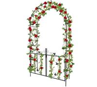 Kalolary 2,3 M Robuste Arche de Jardin avec Portail | Tonnelle Jardin Métal pour Plantes Grimpantes Treillis Mariage Tunnel Vignes Support d'Escalade Pelouse cour Patio Extérieur