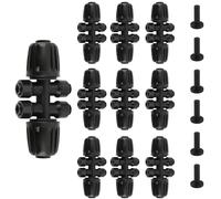 Kalolary 8 pièces raccord rapide en T cannelé 1/2'' à 1/4'' verrouillable | raccord d'irrigation goutte à goutte à emboîter, raccord anti-fuite pour tuyau d'irrigation avec connecteur à 6 voies
