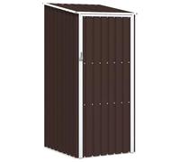 Kaloriko Abri de Jardin Marron en Acier galvanisé 87 x 98 x 148 159 cm, cabane de Rangement extérieur pour Outils, vélo, Tondeuse, Cour et terrasse, Protection Durable Contre poussière et intempéries