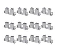 Kaloriko Aide d'empilage du Bois de Chauffage 12 pcs, Acier galvanisé argenté, Rangement pour serviteur cheminee poele Bois, Accessoire tisonnier, Support Fer Forge et chenet pour Foyer et brasero