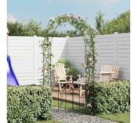 Kaloriko Arche de Jardin en Fer Noir, Arche Treillage pour Plante grimpante, pergola tonnelle pour Rosier et Lierre, Structure 115 x 37 x 230 cm pour terrasse, allée et Mariage