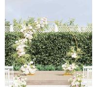 Kaloriko Arche de Mariage dorée en Acier thermolaqué 220 x 45 x 200 cm, Structure Stable pour décoration DIY, Mariage, Anniversaire, Jardin, intérieur extérieur, Support pergola et tonnelle