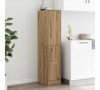 Kaloriko Armoire à pharmacie en chêne Artisian Oak - 30 x 41 x 144,5 cm - Espace de rangement - Commode avec 4 tiroirs - Verrouillable - Peu encombrant - Pour salon, bureau, couloir, cuisine, cave