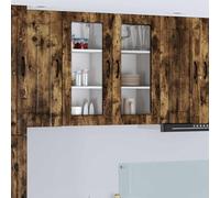 Kaloriko Armoire Murale en Bois d'ingénierie chêne fumé 40 x 31 x 80 cm avec Porte, étagère et Rangement pour Cuisine Salle à Manger Salon, Meuble Buffet vaisselier Pratique et Durable
