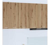 Kaloriko Armoire suspendue avec porte en chêne Artisan et blanc - 40 x 31 x 80 cm - Meuble de cuisine multi-usages