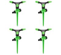 Kaloriko Arroseurs rotatifs 4 pcs Vert et Noir en ABS et PP, système arrosage pour Jardin, Irrigation pelouse, asperseur 360 degrés, raccord fileté, 16 x 13,5 x 25,5 cm, Usage extérieur, Jet 6 a 8 m