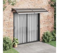 Kaloriko Auvent de Porte Noir 240x100 cm Durable en Polycarbonate avec Cadre ABS et Aluminium, Protection extérieur Pluie Soleil terrasse Balcon Jardin pergola