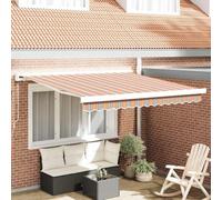 Kaloriko Auvent rétractable - Multicolore - 300 x 250 cm - Tissu et métal - Résistant aux intempéries - Protection solaire - Avec protection UV - Extensible - Pour balcon, terrasse, jardin