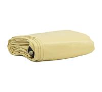 Kaloriko Bâche 650g/m² Beige 1,5 x 20 m Toile PVC résistante UV pour extérieur intérieur protection contre pluie vent jardin piscine voiture
