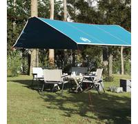 Kaloriko Bâche bleue 420 x 440 cm en tissu Oxford imperméable avec revêtement en polyuréthane, ultra légère et coupe-vent, polyvalente comme bâche de camping ou auvent pour l'extérieur, le trekking et