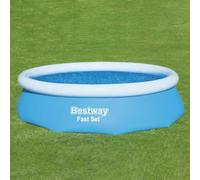 Kaloriko Bâche Couverture Solaire Bestway Flowclear 305 cm, PE Bleu, pour Piscine Fast Set et Steel Pro, Limite Les débris, Conserve la Chaleur, réduit l Evaporation