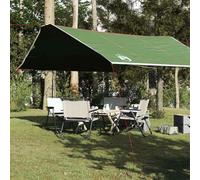 Kaloriko Bâche de Camping Vert 420x440 cm Tissu Oxford 210D avec œillets Sac de Transport légère Polyvalente pour randonnée Trekking Plage Montagne
