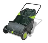 Kaloriko Balayeuse à Gazon Manuelle 103 L, Balai mécanique ramasseur à Pousser, Largeur de Nettoyage 55 cm, Corps en PP Cadre en Acier, pour pelouse Jardin Cour allée et terrasse