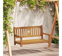 Kaloriko Banc balançoire de Jardin en Bois d Acacia Massif Naturel, Assise 102 x 43 cm, 110 x 56 x 58 cm, 1 pièce, Banc Jardin Exterieur terrasse Balcon, mobilier pour detente