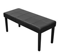 Kaloriko Banc noir en cuir synthétique avec structure en bois - 106 x 43 x 46 cm - Rembourré - Coffre de rangement pour couloir, vestiaire, chambre à coucher, salon, couloir
