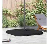 Kaloriko Base de Parasol à Bras déporté Noire en polyéthylène Haute densité 98 x 98 x 13 cm, Pied Socle Base Support Dalle pour Jardin terrasse Balcon Plage extérieur Piscine Patio