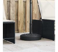 Kaloriko Base de Parasol Ronde 25 kg, Pied Socle Noir pour mâts 38 et 48 mm, Support Dalle avec Fixation à Bouton, Motifs Floraux, Lest Stable pour Jardin terrasse Balcon Plage