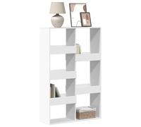 Kaloriko Bibliothèque blanche en bois 100 x 33 x 155,5 cm avec 7 étagères, étagère de rangement pour salon, bureau, chambre à coucher, étagère sur pied comme séparateur de pièce et étagère pour livres