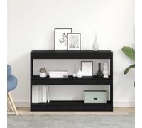 Kaloriko Bibliothèque chêne Noir en Bois d'ingénierie 100 x 30 x 72 cm avec étagères modulables, Meuble de Rangement pour Salon Bureau Chambre, Organiseur de Livres et Objets déco