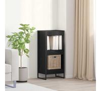 Kaloriko Bibliothèque chêne Noir en Bois d'ingénierie 40 x 30 x 86,5 cm avec 3 Compartiments, Meuble de Rangement pour Salon, Bureau, Chambre, Support Pratique pour Livres, dossiers