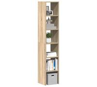 Kaloriko Bibliothèques empilables 2 pcs chêne Sonoma Bois d'ingénierie 30x30x80 cm Meuble Rangement Polyvalent pour Salon Chambre Cuisine Bureau avec étagères Solides