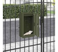 Kaloriko Boîte aux Lettres en Acier Vert Olive avec Porte, 30 x 20 x 55 cm, Design Contemporain pour extérieur, Rangement verrouillable, sécurité courrier et Colis pour Jardin Maison Portail Mur