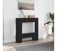 Kaloriko Bordure de cheminée - Aspect chêne noir - 81 x 18 x 82 cm - Avec surface de rangement pour cheminée électrique - Accessoires de cheminée - Salon - Poêle à granulés