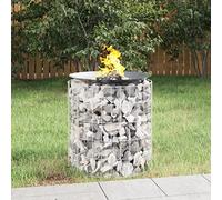 Kaloriko Brasero gabion en fer galvanisé Ø 50 cm, foyer robuste pour jardin et terrasse, construction stable avec fil de 3,5 mm, brasero polyvalent pour extérieur et décoration