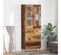 Kaloriko Buffet avec étagère en Bois Ancien, Bois d'ingénierie Durable, 2 pièces, idéal Rangement Salon Salle à Manger, Meuble avec tiroir Porte vitrine pour Organisation décorative