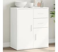 Kaloriko Buffet Blanc en Bois d'ingénierie 60x31x70 cm avec Rangement Pratique pour Salon Salle à Manger Chambre, Meuble Console Stable avec Plateau spacieux et Porte tiroir