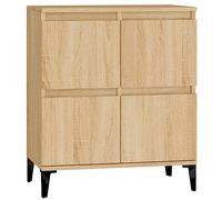 Kaloriko Buffet chêne Sonoma Meuble Rangement Bois d'ingénierie 60x35x70 cm bahut Commode Console Armoire pour Salon Salle à Manger Cuisine et entrée