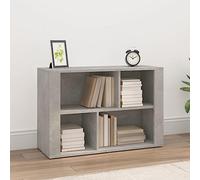 Kaloriko Buffet Gris béton en Bois d'ingénierie 80x30x54 cm, Meuble de Rangement avec étagères, tiroirs et Portes pour Salon, Salle à Manger, Bureau et entrée