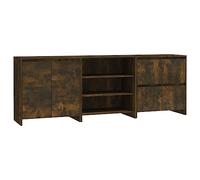 Kaloriko Buffets 3 pcs chêne fumé en Bois d'ingénierie Ensemble Buffet bahut Meuble Console Armoire vaisselier avec étagères Portes pour Rangement Salon Salle à Manger entrée