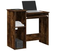 Kaloriko Bureau avec étagères en Bois d'ingénierie chêne fumé 84x40x78 cm, Table secrétaire avec Rangement, tiroir et Plateau, Espace Travail organisé pour Chambre, Salon et télétravail
