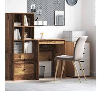 Kaloriko Bureau Bois Ancien 60 x 50 x 76 cm, Bureau Table Informatique avec tiroir et Rangement, Bureau Angle Mural pour télétravail, Bureau Gamer Pliable adapté à Chambre, Salon, étude