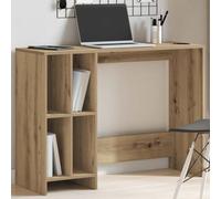 Kaloriko Bureau chêne Artisanal en Bois d'ingénierie 102,5x35x75 cm avec 4 étagères pour Rangement, Table secrétaire Informatique Ergonomique pour télétravail, Chambre et Bureau étudiant
