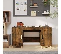 Kaloriko Bureau chêne fumé 140x50x75 cm en Bois d'ingénierie avec tiroir et étagère, Table secrétaire Ergonomique pour télétravail, Chambre, Salon, Bureau d'ordinateur PC