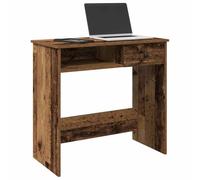 Kaloriko Bureau Style Vieux Bois en Bois d'ingénierie 80x40x75 cm avec Grand Plateau et Espace de Rangement pour Travail, étude, télétravail, Chambre, Salon, Ordinateur, PC Assis Debout