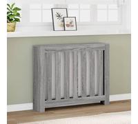 Kaloriko Cache-radiateur Sonoma Gris en Bois d'ingénierie 104 x 20 x 82 cm, Panneau à Lattes, Support Mural, Tablette Pratique pour radiateur Chauffage intérieur