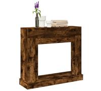 Kaloriko Cadre de cheminée chêne fumé en Bois d ingénierie 100 x 30 x 87,5 cm, Tablette décorative pour Flamme LED, Accessoire cheminée pour Insert, Foyer, brasero, Chauffage, Rangement