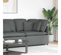 Kaloriko Canapé d'angle modulaire avec coussin, gris foncé, 100 cm, rembourrage en tissu, cadre en métal, assise confortable, polyvalente, pour salon et salon
