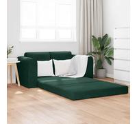 Kaloriko Canapé-lit Vert foncé en Velours 148 x 71 x 83 cm Convertible modulable avec Coussin déhoussable pour Salon séjour Chambre Bureau Style scandinave Moderne Vintage